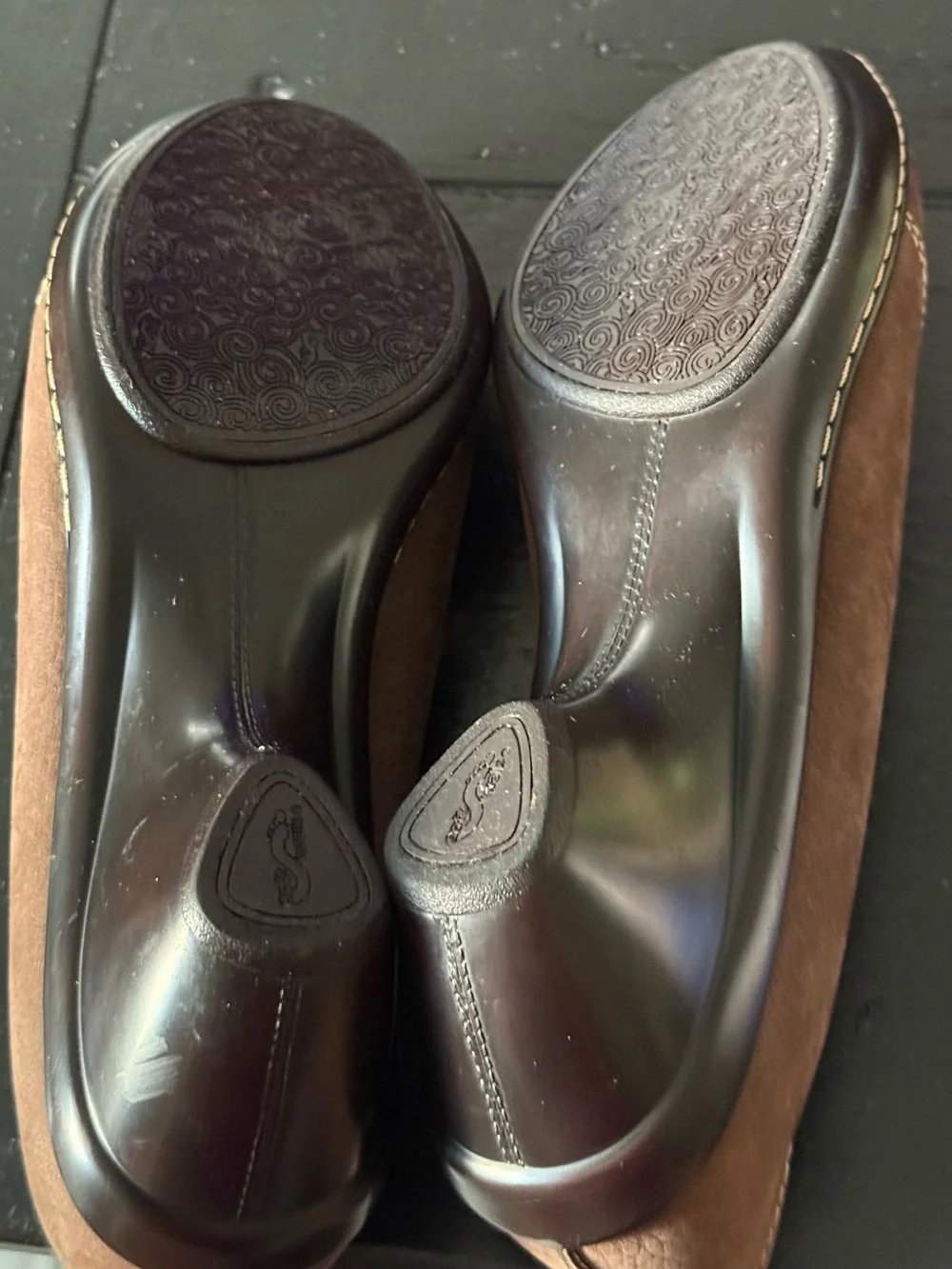 SoftWalk Brown Suede Wedge Slip-On Loafers